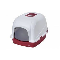 Slēgtā kaķu tualete JUMBO 56x70x46 cm bordo