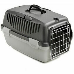 Transporta būris GULLIVER 1 48x32x31cm ar metāla durvīm Dark grey/Light grey